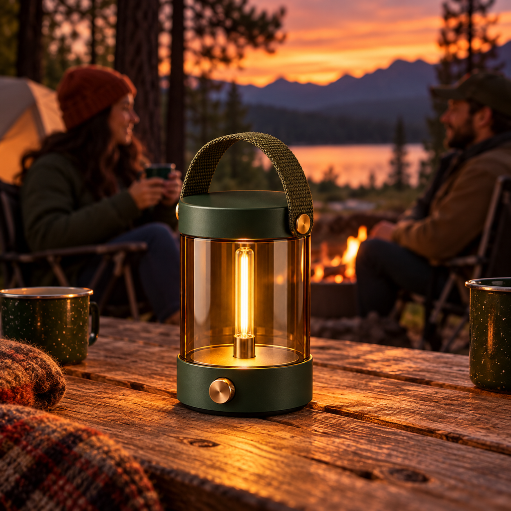 Vintage Camping Lantern – Portable Warm Glow Tent & Outdoor Light
