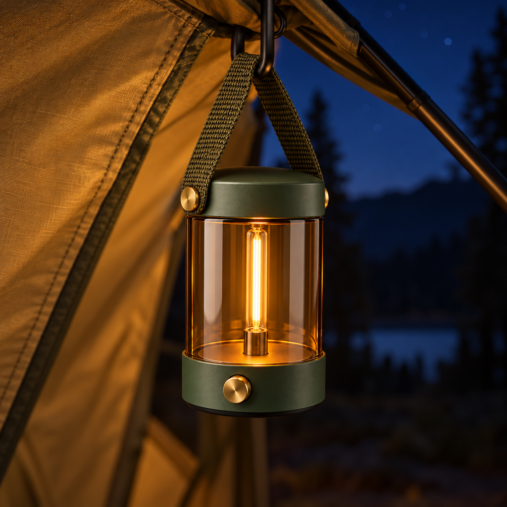 Vintage Camping Lantern – Portable Warm Glow Tent & Outdoor Light