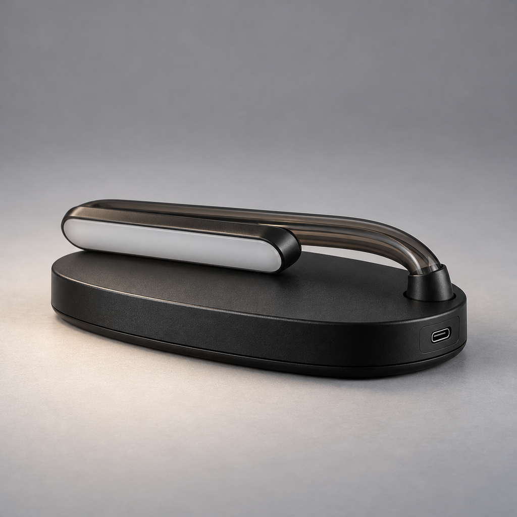 Modern Arc LED Desk Lamp – Focused Warm Light for Reading & Work