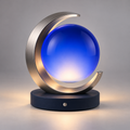 Celestial Moon Orbit Lamp – Blue Globe Bedside Ambient Light