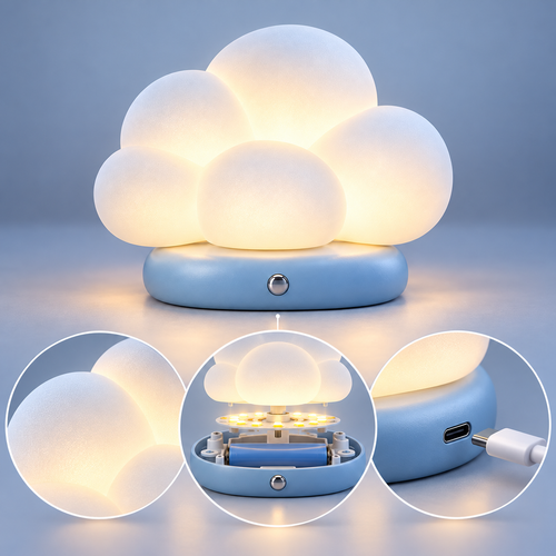 Cloud Glow Night Light – Soft Bedside Lamp for Kids’ Rooms