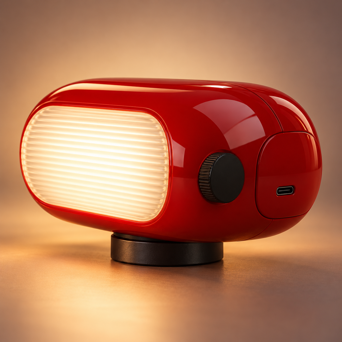 Retro Capsule LED Desk Lamp – Adjustable Warm Light for Home & Office