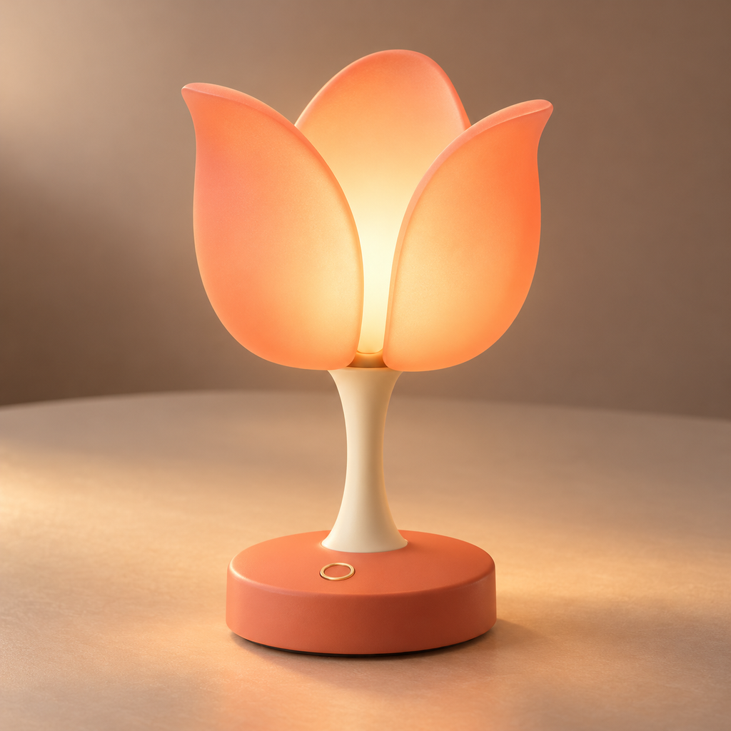 Blooming Tulip LED Lamp – Touch-Control Warm Ambient Desk Light
